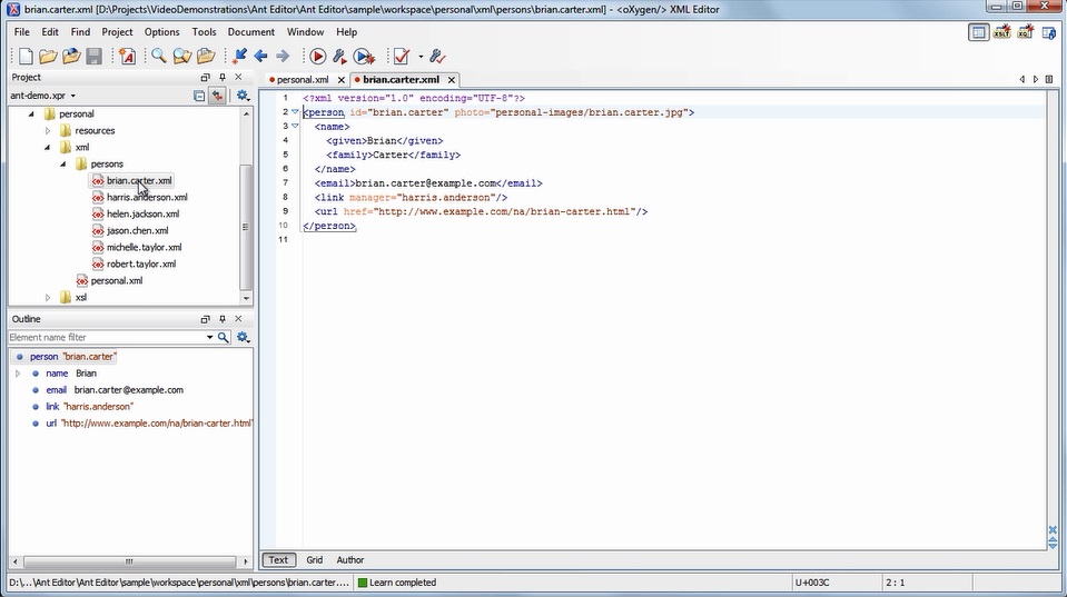 oXygen XML Editor