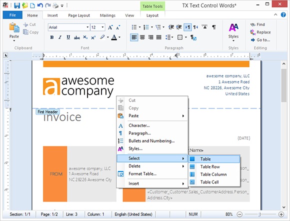 TX Text Control .NET for Windows Forms Professional without updates, major releases or technical support (1 developer license)