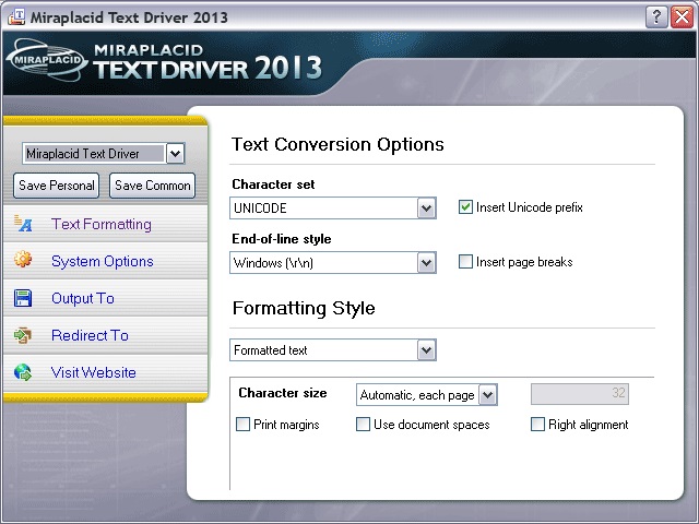 Miraplacid Text Driver 2013 Terminal Server Edition (5 Users License)