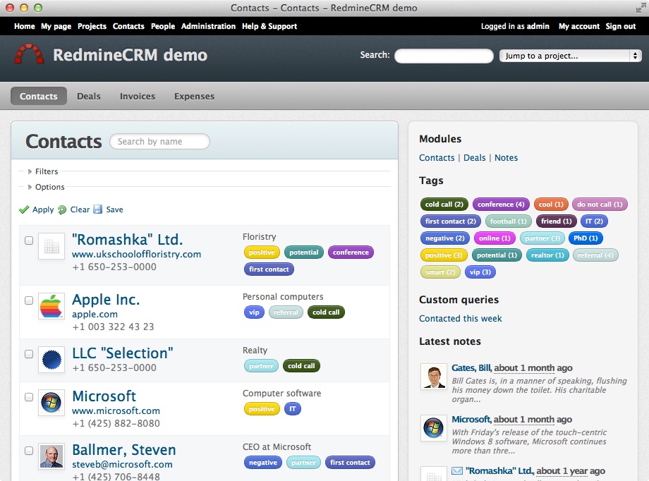 Redmine CRM plugin (PRO Single-site)