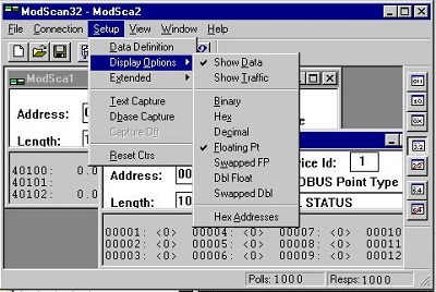 ModScan32 (modbus master)